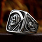 Grim Reaper Mens Ring - Stainless Steel Silver - Unisex