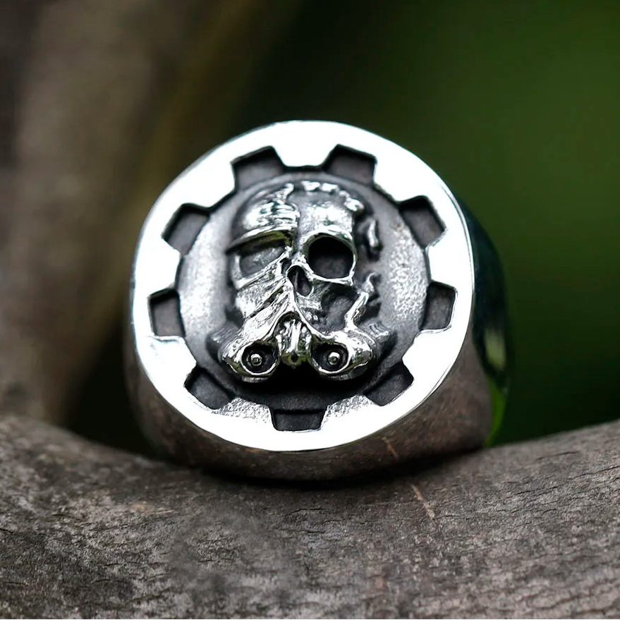 Skull Stormtrooper Star Wars Mens Ring Movie - Stainless Steel Silver - Unisex