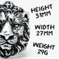 Lion Ring Mens - Stainless Steel Silver - Unisex
