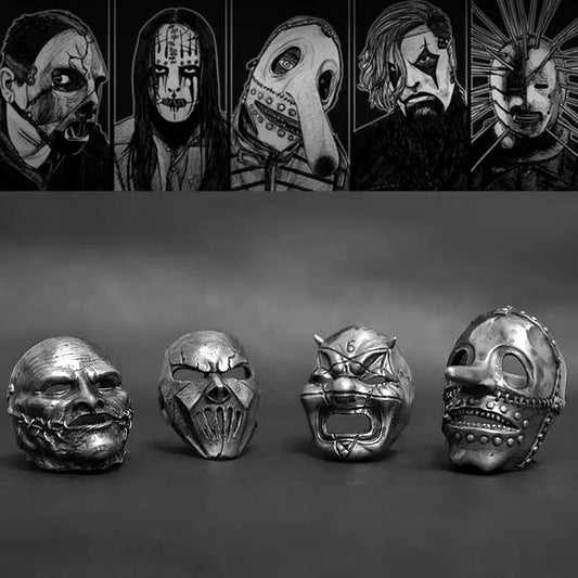 Slipknot Mask Mens Ring Collection - Stainless Steel Silver - Unisex