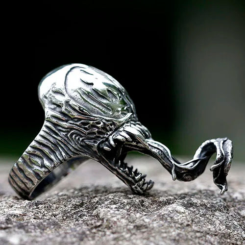 Venom #2 Superhero Mens Spiderman Marvel Ring - Stainless Steel Silver - Unisex