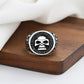 Skull Harley Davidson Ring Mens Biker - Silver - Unisex - Adjustable