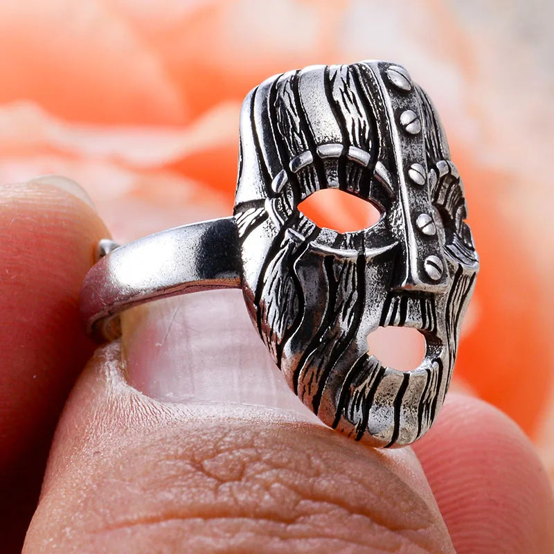 Jim Carrey The Mask Movie Ring Mens - Silver - Unisex - Adjustable