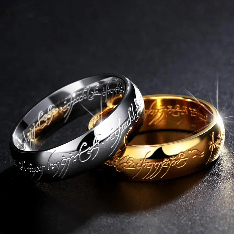 Lord of the Rings The One Ring - Stainless Steel Gold, Silver & Black - Unisex