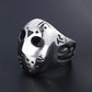 Jason Mask Friday the 13th Mens Horror Halloween Ring - Stainless Steel Silver - Unisex