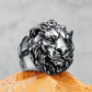 Lion Ring Mens - Stainless Steel Silver - Unisex