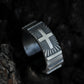 Open Christian Cross Ring Mens - 925 Silver - Adjustable - Unisex