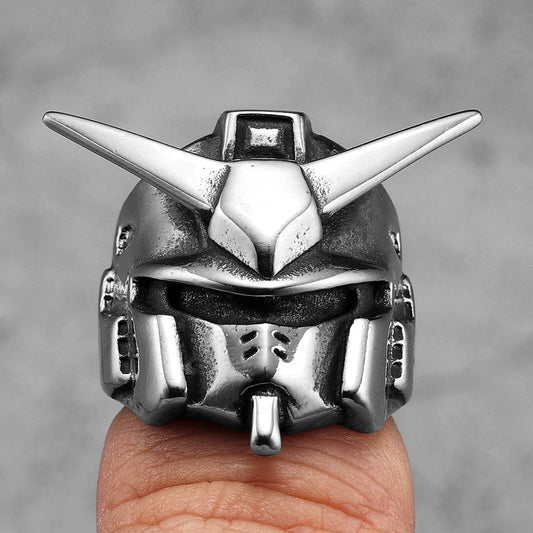 RX-78-2 Mobile Suit Gundam Ring Anime Mens - Stainless Steel Silver - Unisex