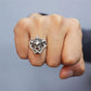 Satanic Devil Demon Ring Mens - Silver - Unisex - Adjustable - That Rock Aesthetic
