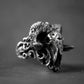 Skull Baphomet Goat Satanic Ring Mens Pentagram - Silver - Unisex - That Rock Aesthetic