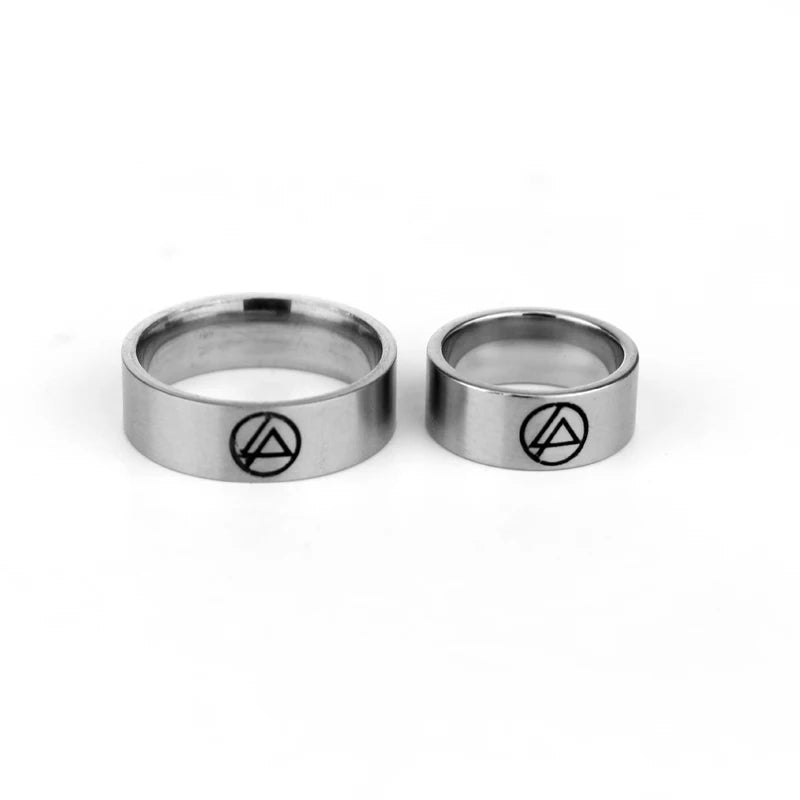 Linkin Park Logo Metal Rock Band Mens Ring - Silver - Unisex