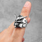 RX-78-2 Mobile Suit Gundam Ring Anime Mens - Stainless Steel Silver - Unisex
