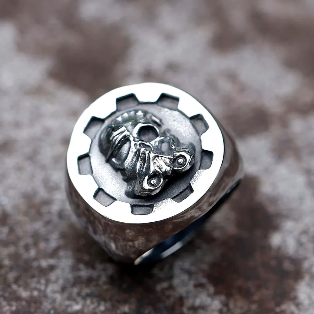 Skull Stormtrooper Star Wars Mens Ring Movie - Stainless Steel Silver - Unisex