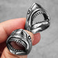 Jaws Great White Shark Ring Mens Movie - Stainless Steel Silver - Unisex