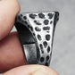 Vintage Spotted Cutout Christian Cross Ring Mens - Stainless Steel Silver - Unisex