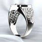 Scorpion Black Onyx Mens Signet Ring - Silver - Unisex - That Rock Aesthetic