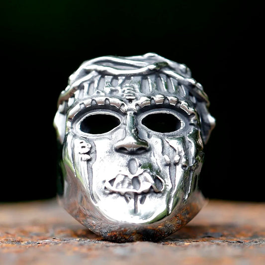 Joey Jordison #2 Slipknot Mask Mens Ring - Stainless Steel Silver - Unisex