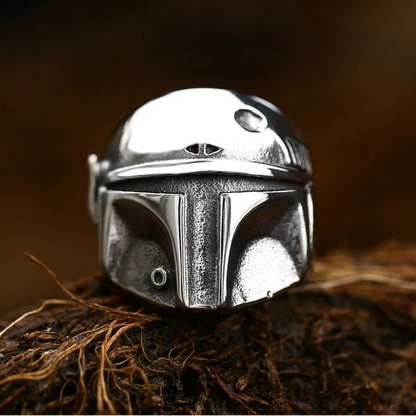 Star Wars Mandalorian Ring Mens Movie - Stainless Steel Silver - Unisex