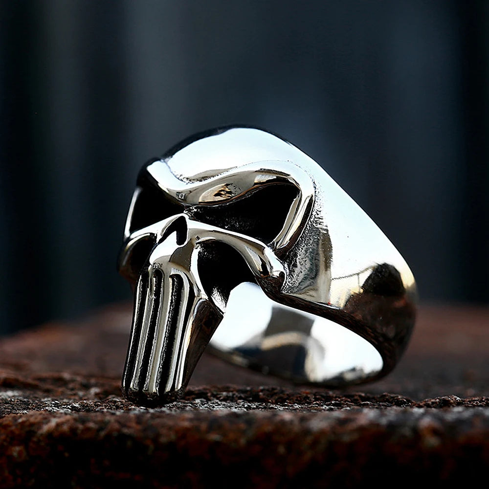 Punisher Skull Superhero Mens Marvel Ring - Stainless Steel Silver - Unisex