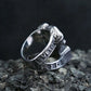 Live to Ride Motorcycle Skull Mens Biker Ring - Stainless Steel Silver - Unisex