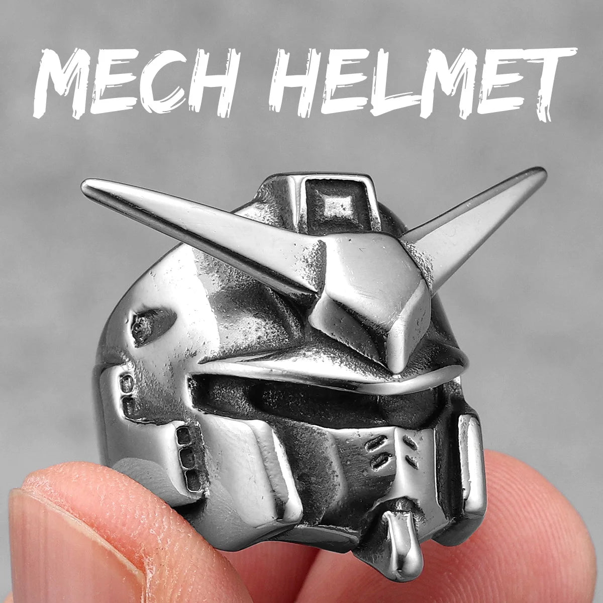 RX-78-2 Mobile Suit Gundam Ring Anime Mens - Stainless Steel Silver - Unisex