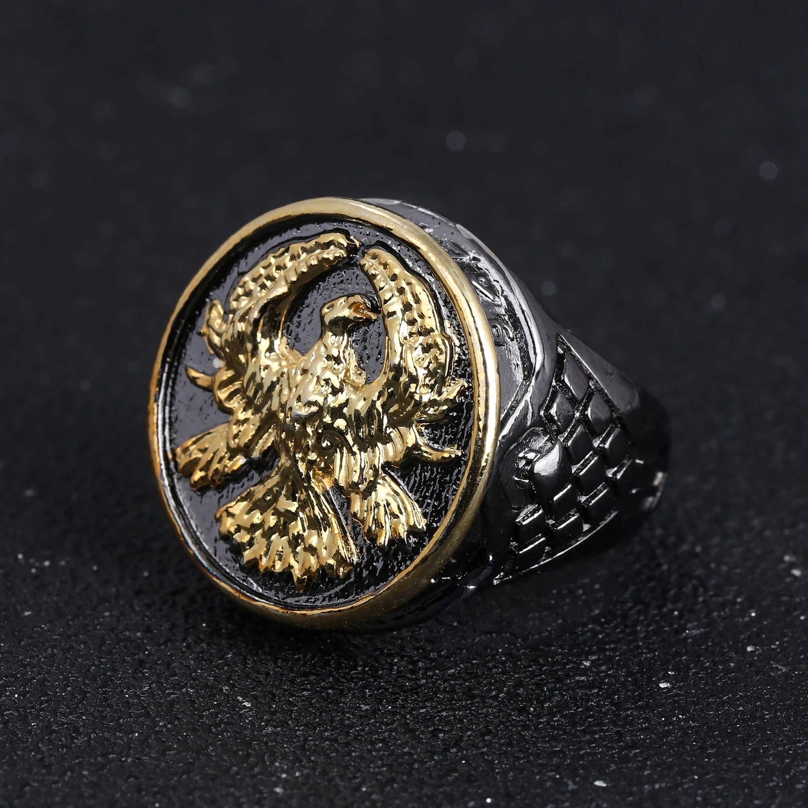 Seal of the Atreides Dune Ring - Duke Leto Ducal Mens Signet Ring - Stainless Steel Silver & Gold - Unisex - That Rock Aesthetic