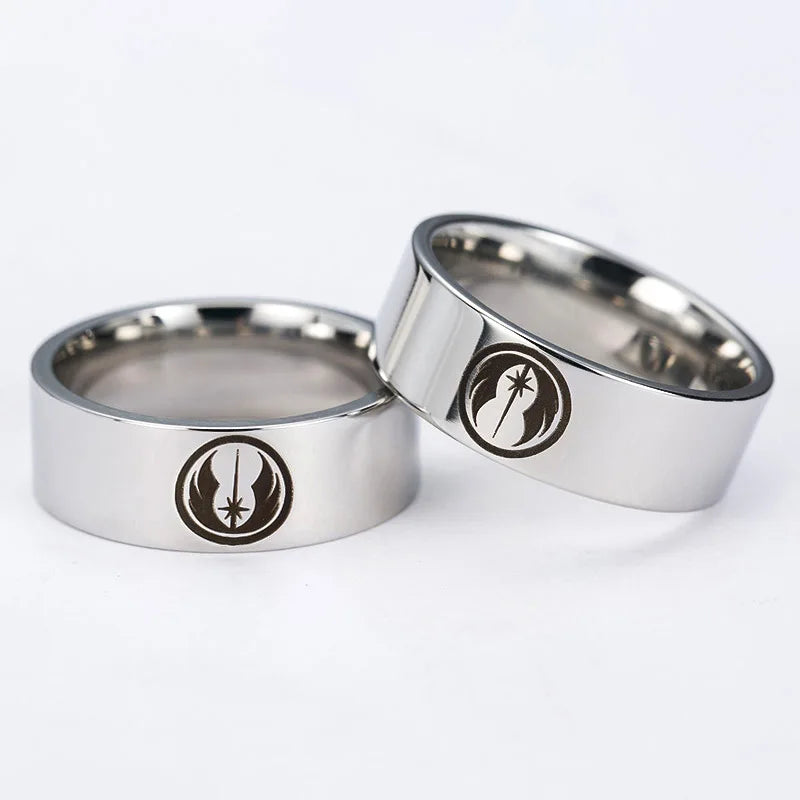 Star Wars Jedi Ring Mens Movie - Stainless Steel Silver - Unisex