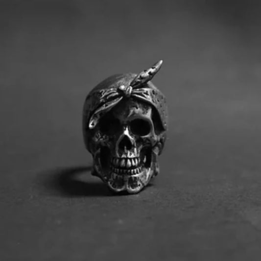 2pac Skull Tupac Ring Mens Hip Hop - Stainless Steel Silver - Unisex