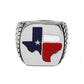 Flag of Texas Mens Signet Ring USA - Stainless Steel Silver - Unisex