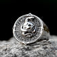 Skull & Snake Mens Signet Ring - Stainless Steel Silver - Unisex