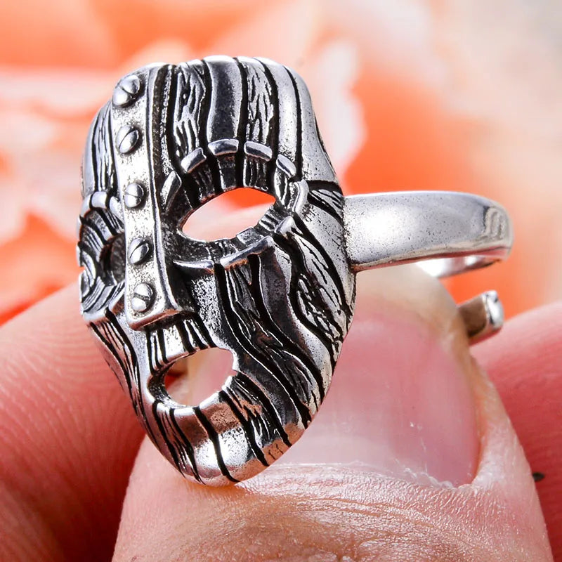 Jim Carrey The Mask Movie Ring Mens - Silver - Unisex - Adjustable