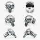 Skull Punisher Ring Marvel Mens - Stainless Steel Silver - Unisex