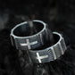 Open Christian Cross Ring Mens - 925 Silver - Adjustable - Unisex