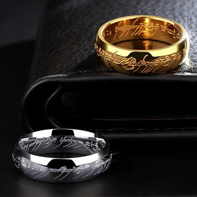 Lord of the Rings The One Ring - Stainless Steel Gold, Silver & Black - Unisex