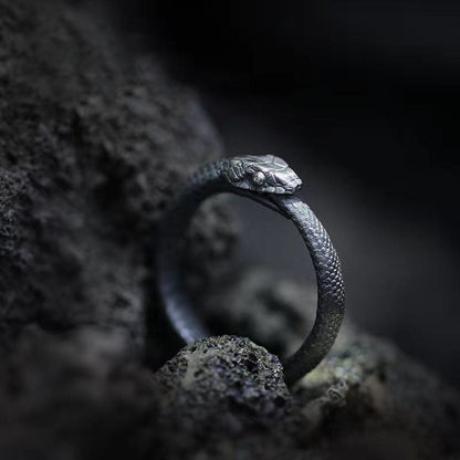 Snake Ouroboros Ring Mens - Silver - Unisex - That Rock Aesthetic