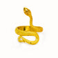 Shamanic Mens Snake Ring Collection - Silver, Gold & Black - Unisex - Adjustable - That Rock Aesthetic
