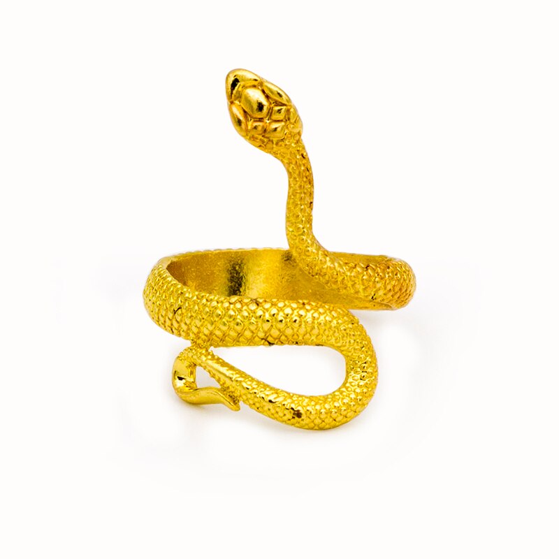 Shamanic Mens Snake Ring Collection - Silver, Gold & Black - Unisex - Adjustable - That Rock Aesthetic