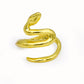 Shamanic Mens Snake Ring Collection - Silver, Gold & Black - Unisex - Adjustable - That Rock Aesthetic