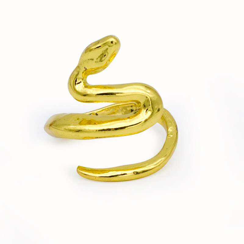 Shamanic Mens Snake Ring Collection - Silver, Gold & Black - Unisex - Adjustable - That Rock Aesthetic