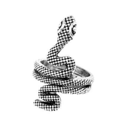 Shamanic Mens Snake Ring Collection - Silver, Gold & Black - Unisex - Adjustable - That Rock Aesthetic