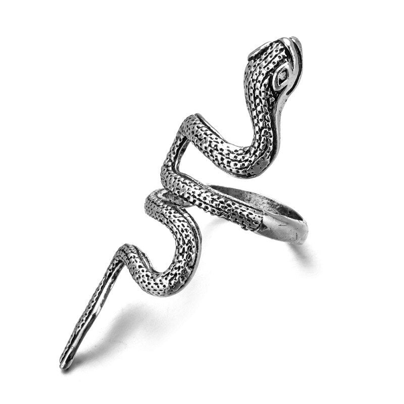 Shamanic Mens Snake Ring Collection - Silver, Gold & Black - Unisex - Adjustable - That Rock Aesthetic