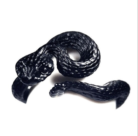 Shamanic Mens Snake Ring Collection - Silver, Gold & Black - Unisex - Adjustable - That Rock Aesthetic