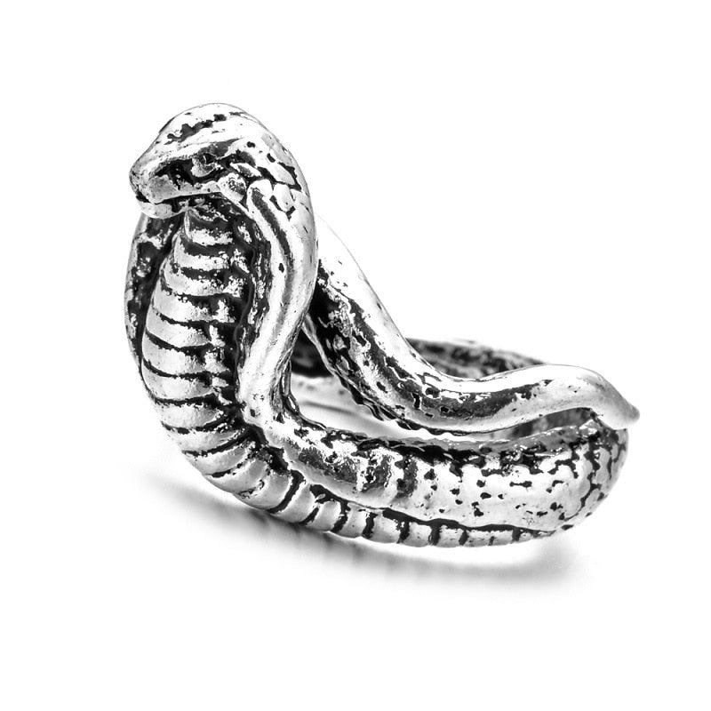 Shamanic Mens Snake Ring Collection - Silver, Gold & Black - Unisex - Adjustable - That Rock Aesthetic