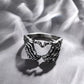 Heart Hands Skeleton Ring - Silver - Unisex - That Rock Aesthetic