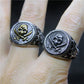 Skull & Crossbones Pirate Ring Mens - Stainless Steel Silver & Gold - Unisex - That Rock Aesthetic