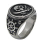 Skull & Crossbones Pirate Ring Mens - Stainless Steel Silver & Gold - Unisex - That Rock Aesthetic