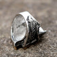 Skull Lightning Bolt Mens Ring - Stainless Steel Silver & Gold - Unisex - That Rock Aesthetic