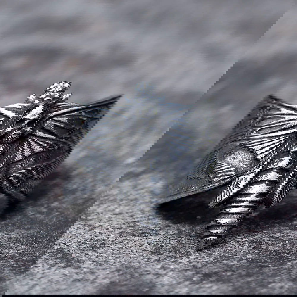 Skull Moth Death's Head Ring Mens - Stainless Steel Silver - Unisex - That Rock Aesthetic