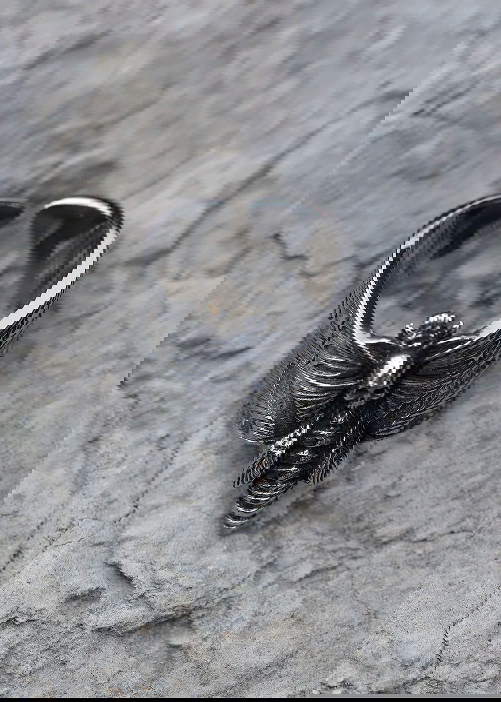 Skull Moth Death's Head Ring Mens - Stainless Steel Silver - Unisex - That Rock Aesthetic