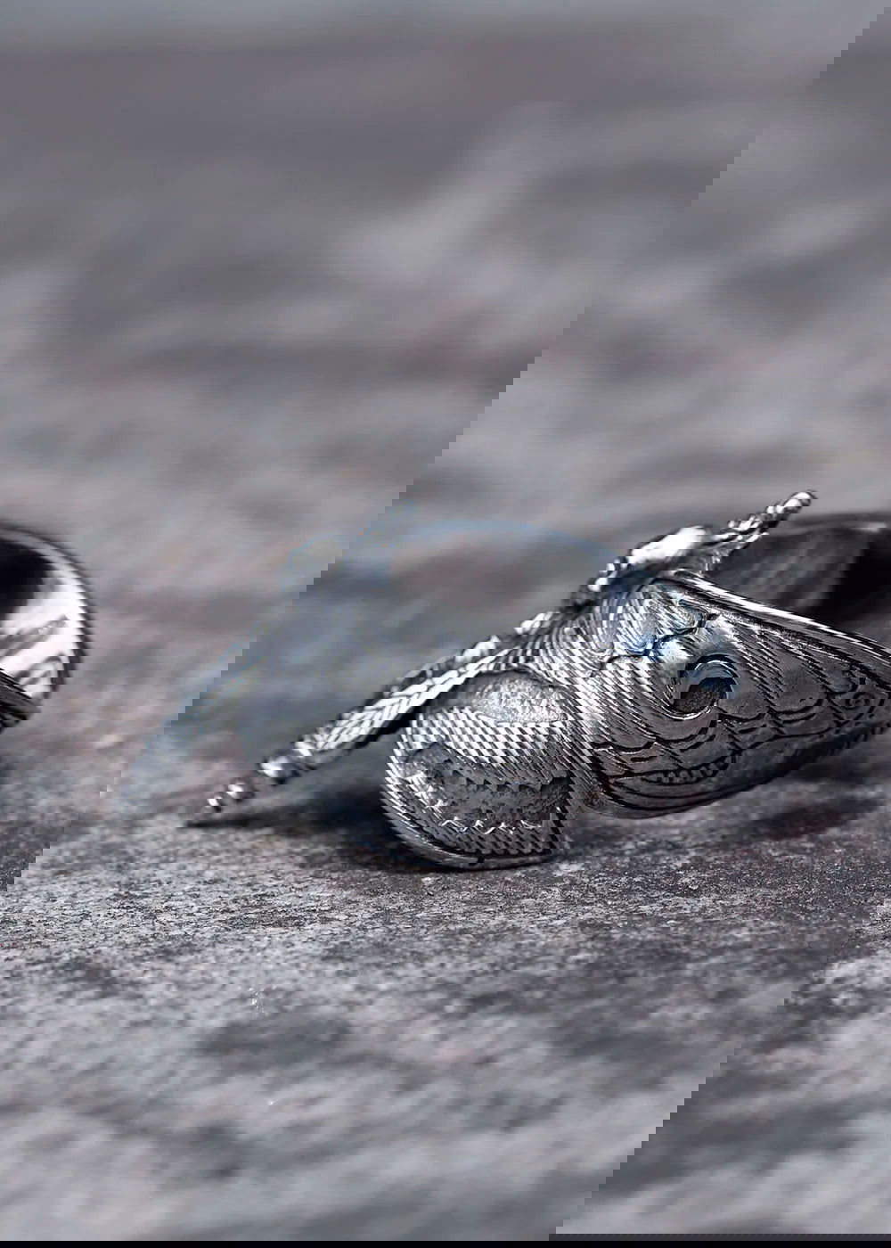 Skull Moth Death's Head Ring Mens - Stainless Steel Silver - Unisex - That Rock Aesthetic